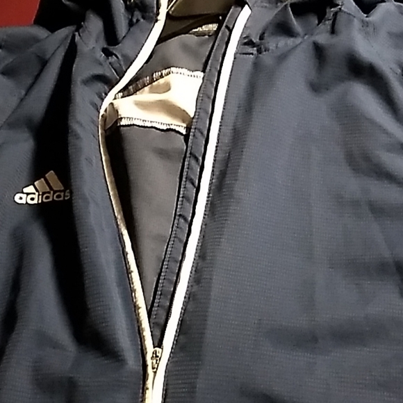 Adidas men's hooded jacket, navy medium - Picture 4 of 13